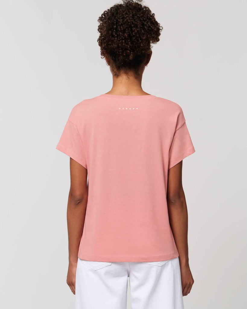Pink Lake - Womens Scoop Neck Relaxed T-Shirt